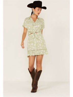 Shyanne | Two Piece Floral Set - Seafoam